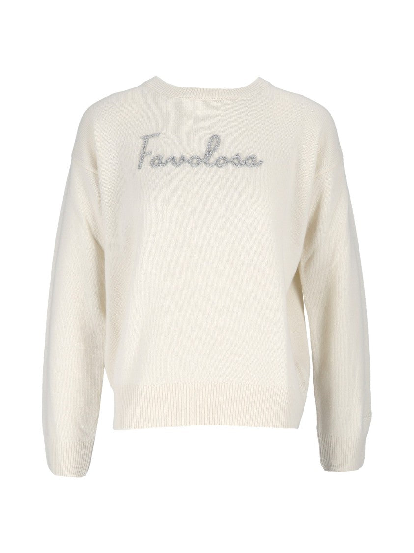 Mc2 Saint Barth Relaxed Fit Crewneck Sweater With Subtle Embroidery
