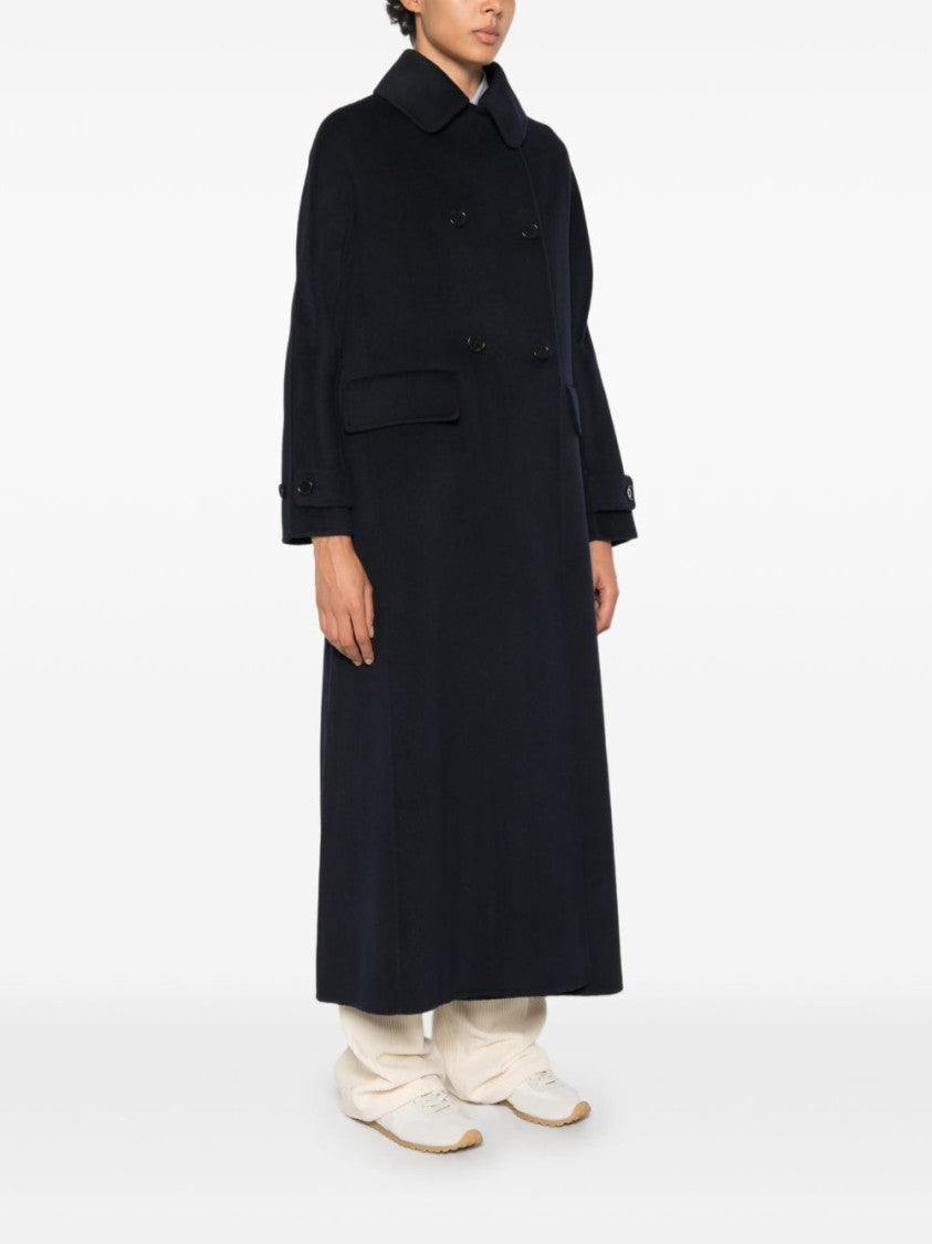Aspesi Long Double-Breasted Wool Coat