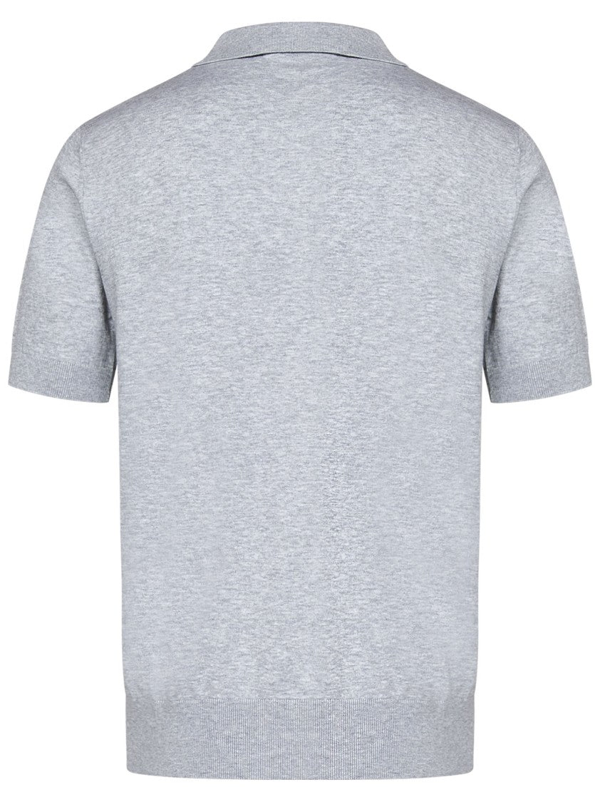 Dsquared2 Melange Grey Cotton Jersey Polo Shirt