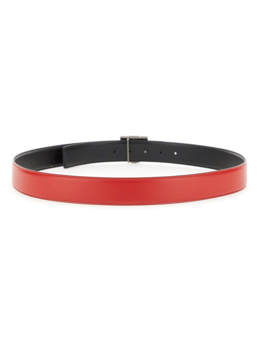 Ferragamo Red Calf Leather Belt