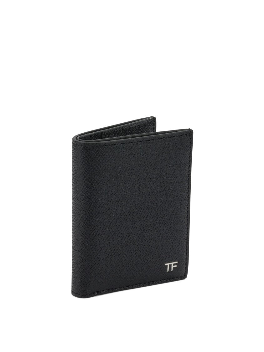 Tom Ford Small Grain Leather Folding Card Holder