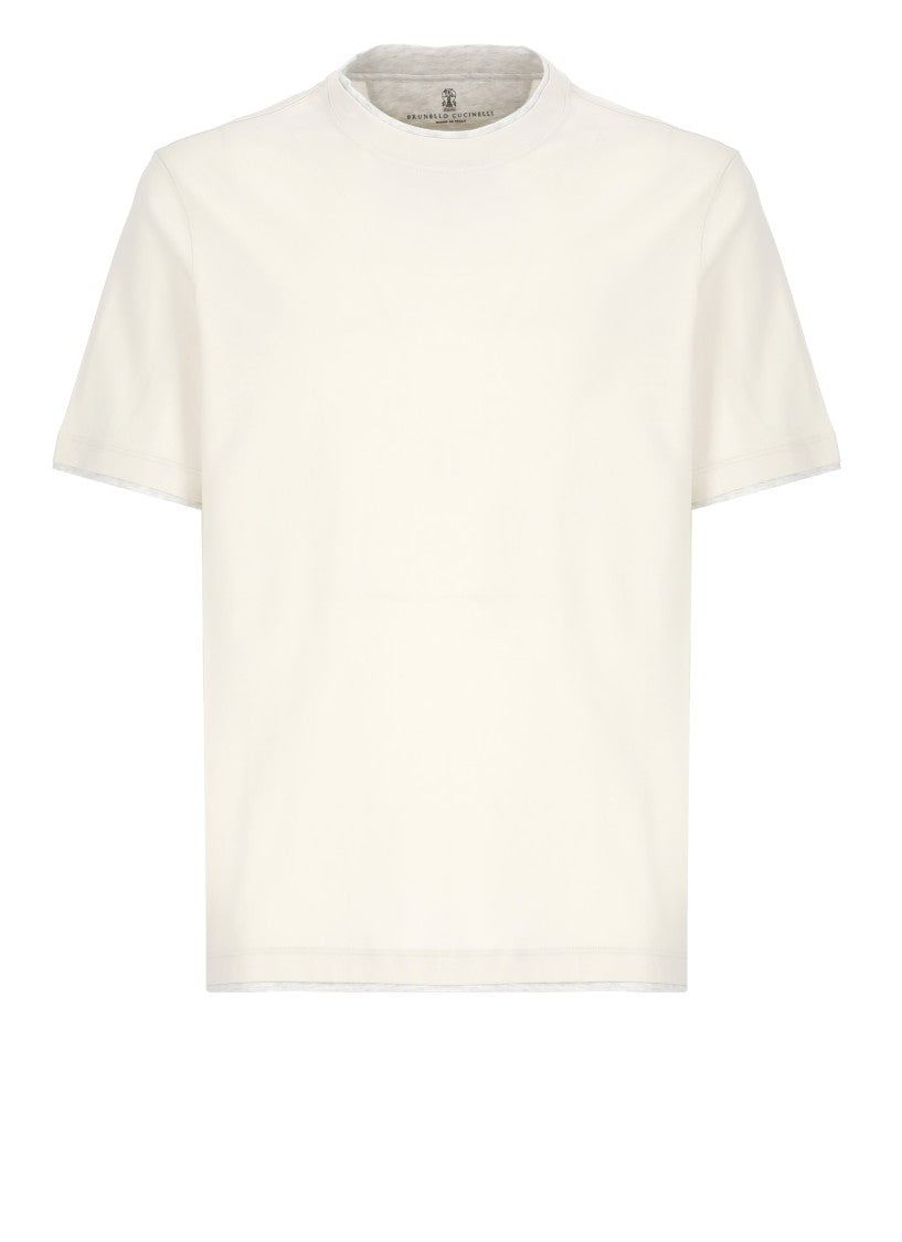 Brunello Cucinelli White Cotton T-Shirt