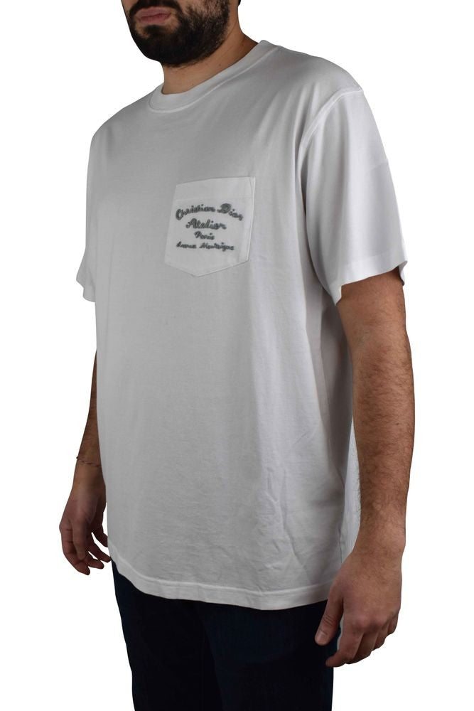 Dior Cotton Relaxed Fit T-Shirt With Embroidered Logo Details