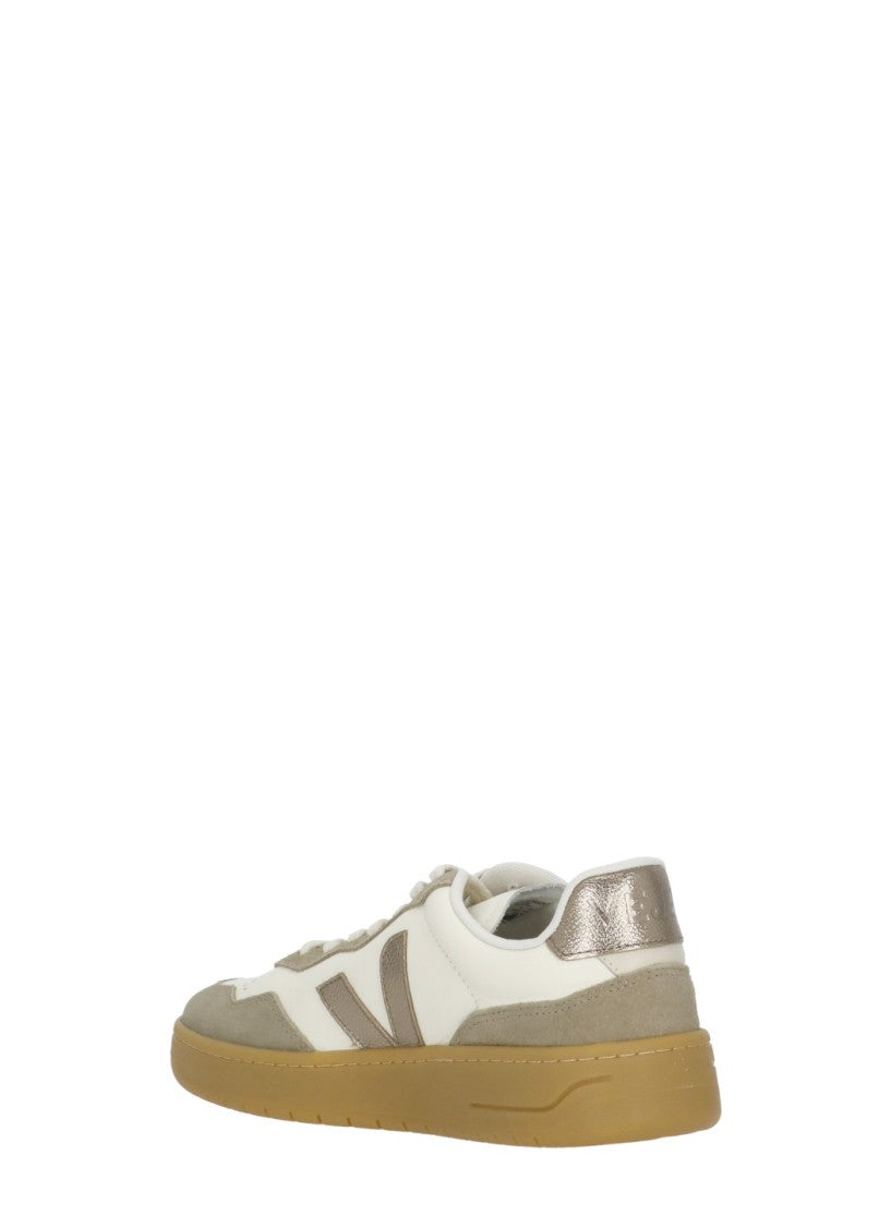 Veja V-90 White Suede Low-Top Sneakers