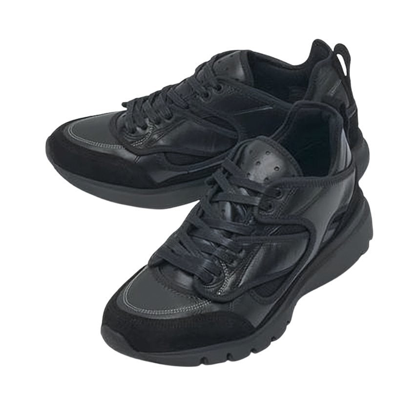 Oamc Sculpted Black Leather Sneakers