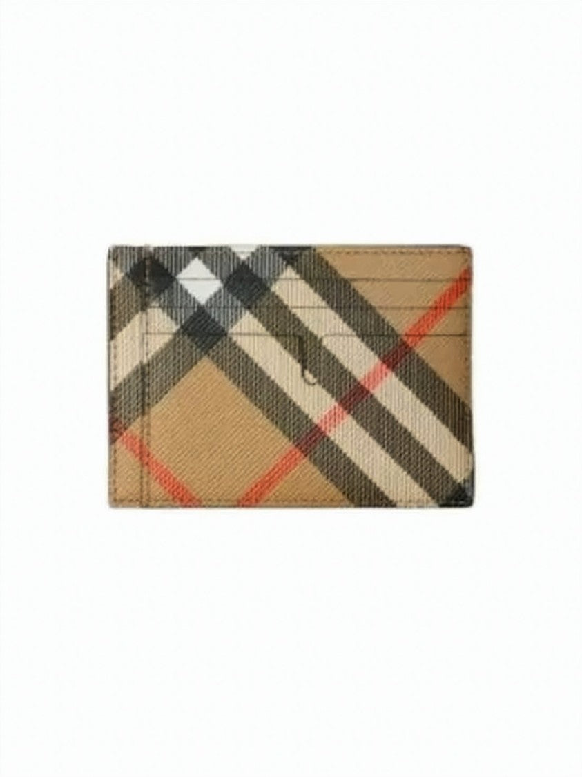 Burberry Check Patterned Burberry Card Wallet