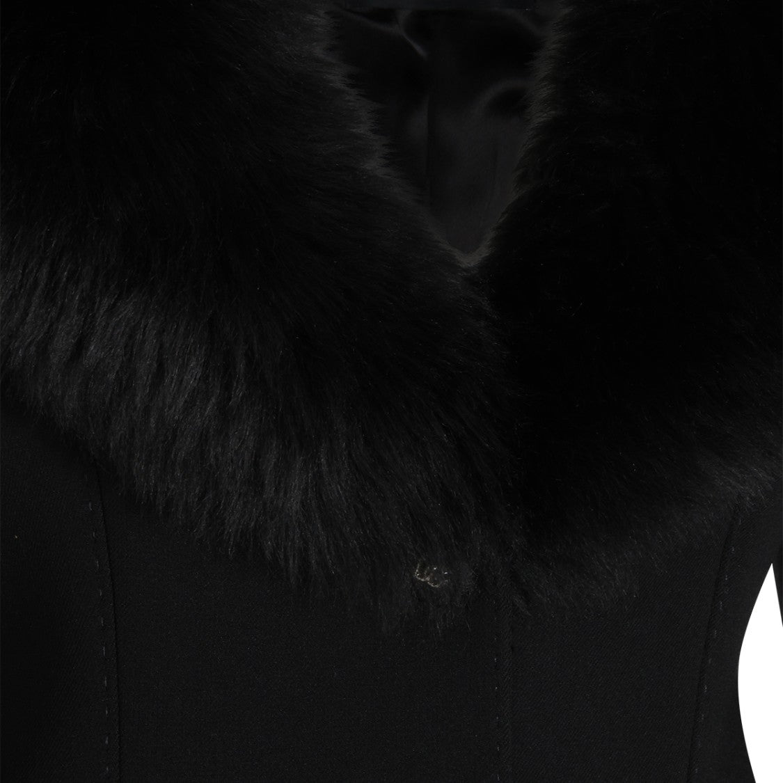 Dolce & Gabbana Black Fur Collar Tailored Jacket