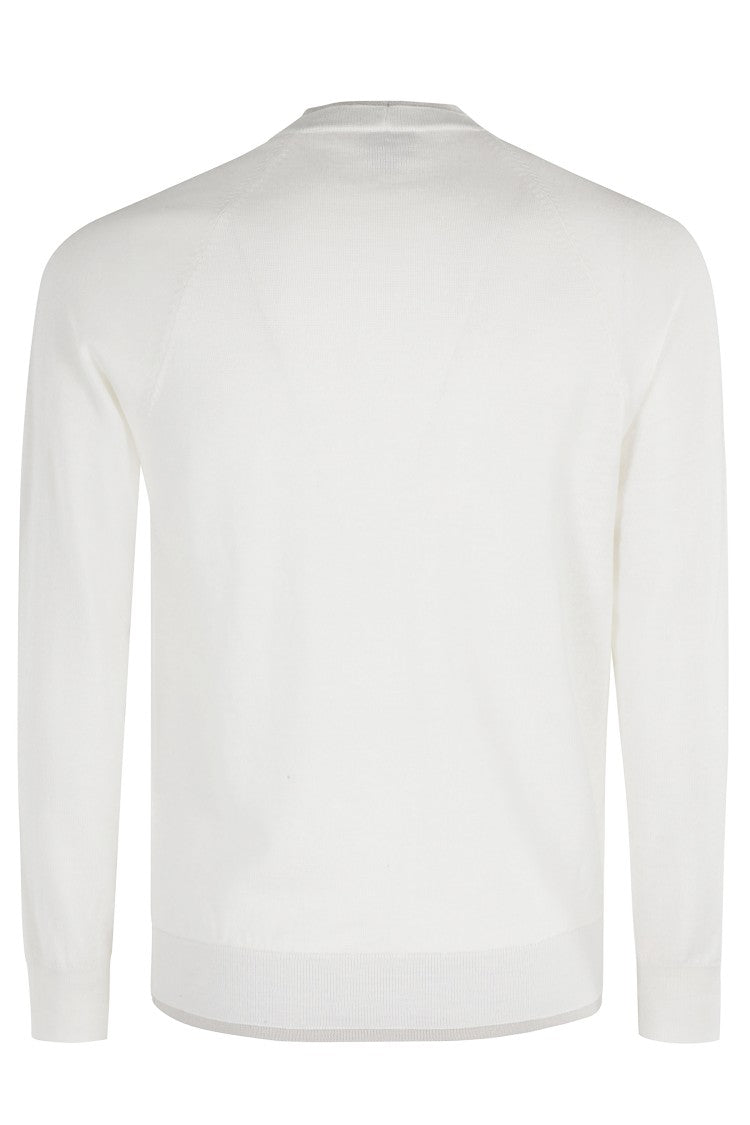 Eleventy Gray/Sand Crewneck Sweater