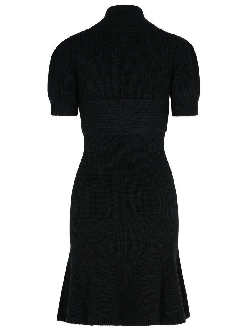 Patou Black Merino Wool Blend Dress