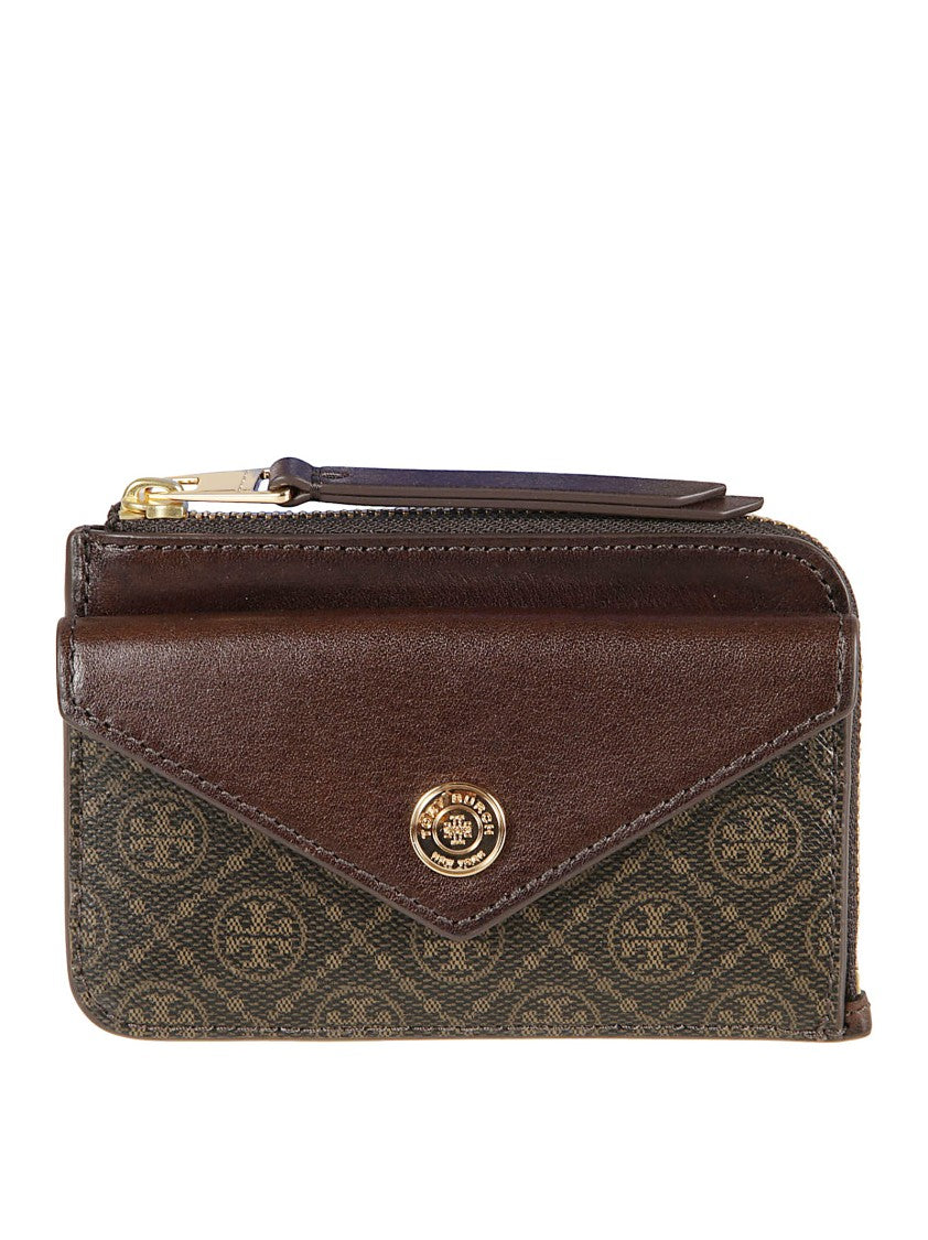 Tory Burch Textured Fabric Wallet With Gold-Tone Accents