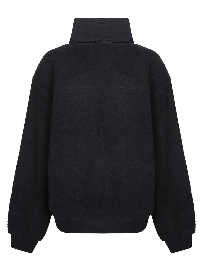 Entire Studios Felpa System Half Zip Textured High Collar Sweatshirt