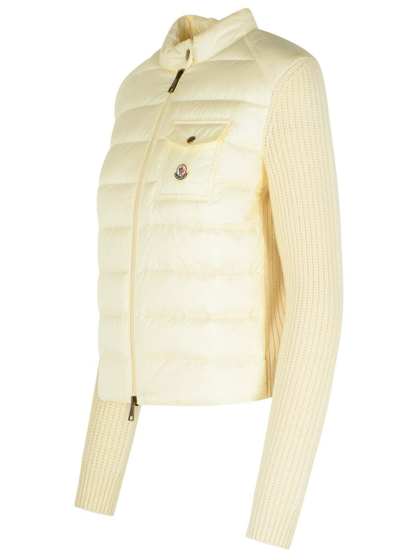 Moncler Tricot Cardigan In Virgin Wool And Cashmere Blend