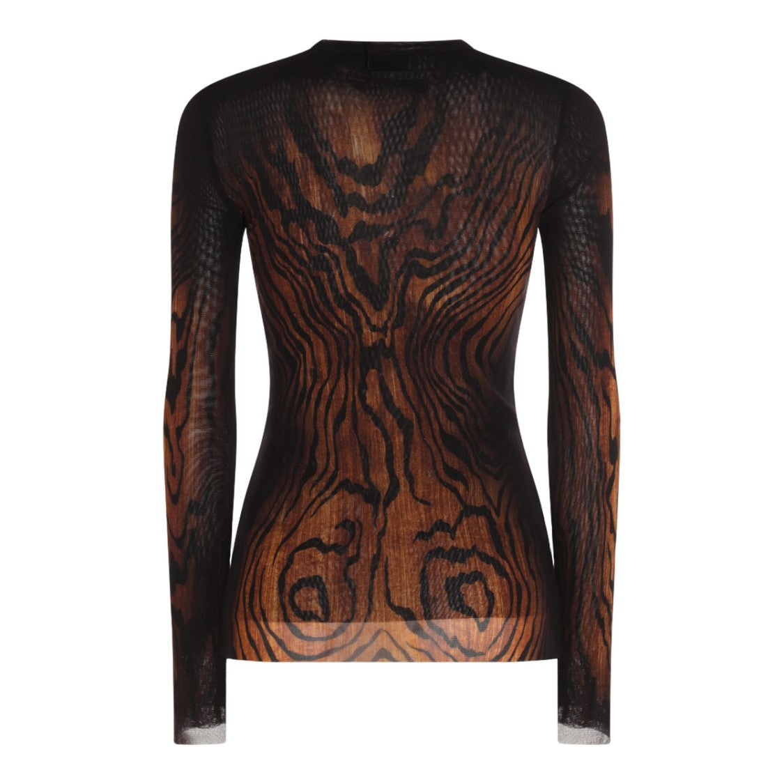 Jean Paul Gaultier Fitted Sheer Black Top