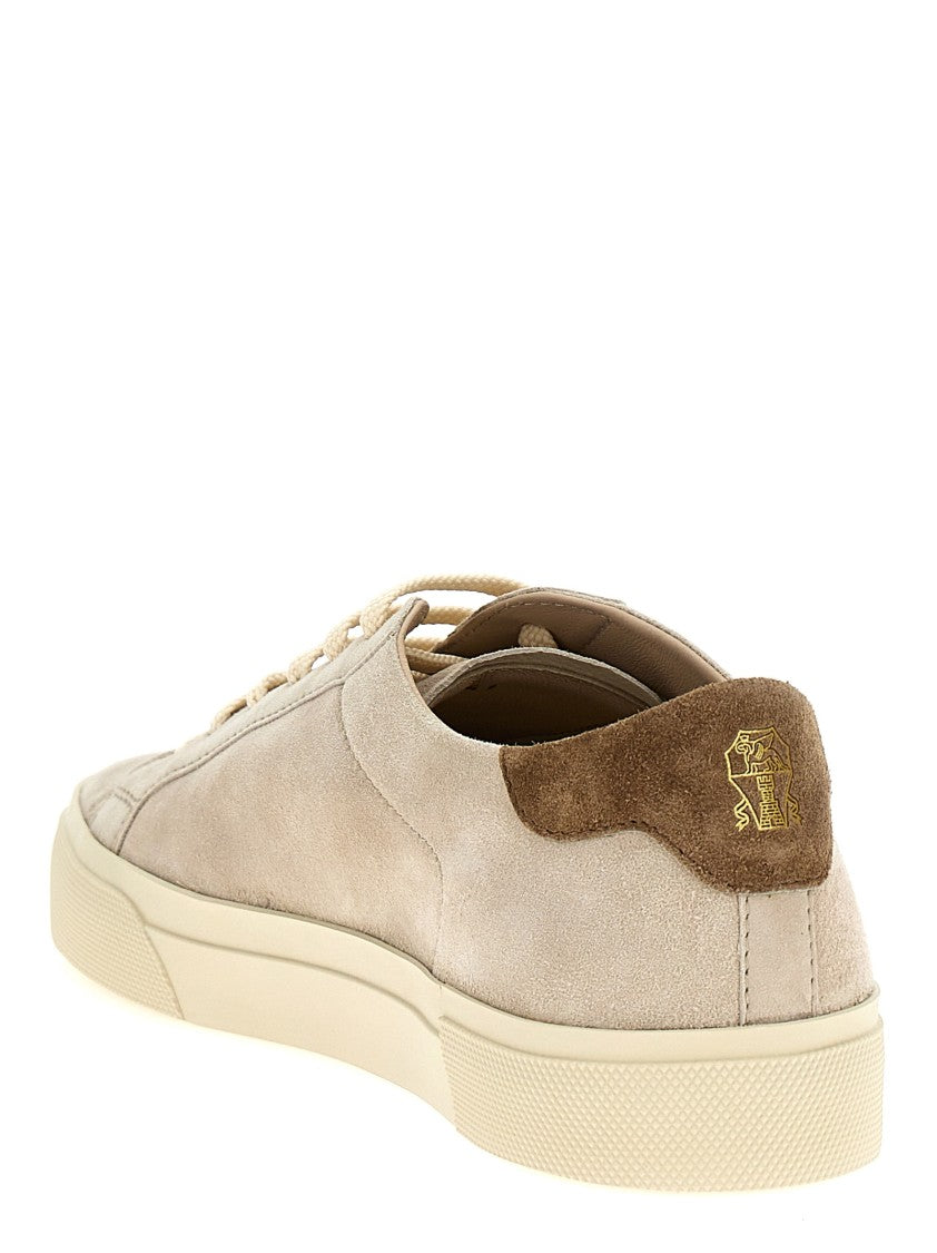 Brunello Cucinelli Soft Suede Sneakers With Leather Lining