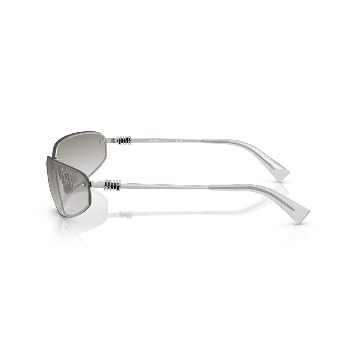 Miu Miu Minimalist Metal Frame Sunglasses With Gradient Lenses