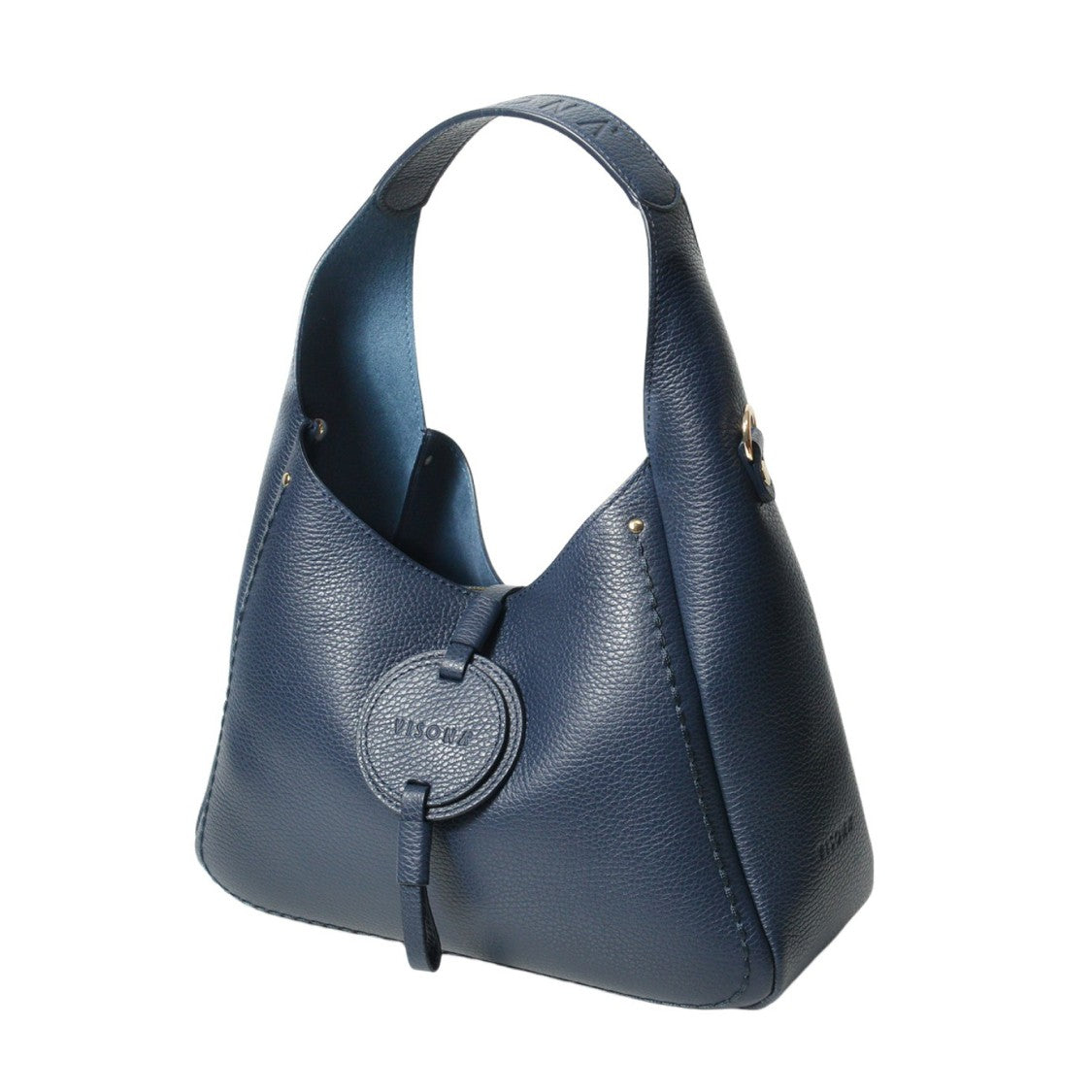 Plinio Visona' Textured Leather Shoulder Bag