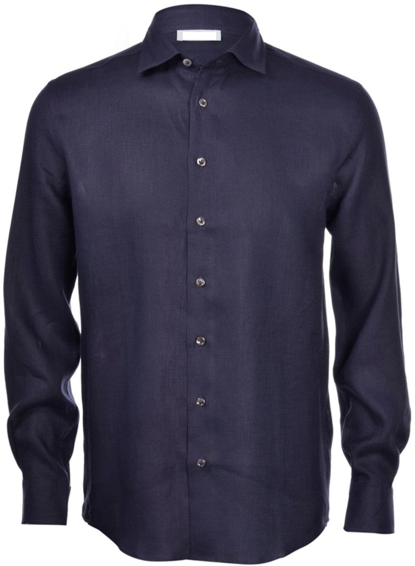 Paolo Fiorillo Capri Long-Sleeve Linen Shirt With French Collar