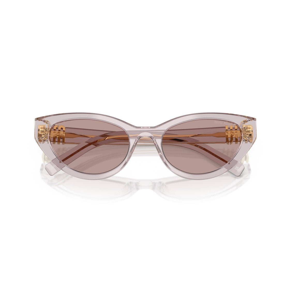 Miu Miu 0Mu A04s Translucent Mauve Cat-Eye Sunglasses