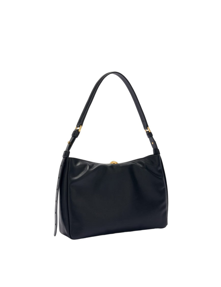 Furla Sfera Soft M Leather Shoulder Bag, Black