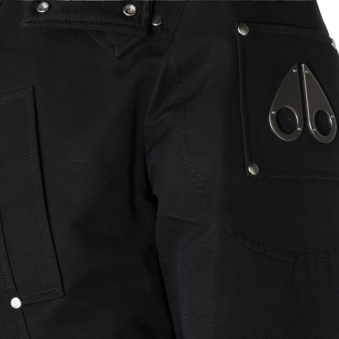 Moose Knuckles Black Detachable Fur-Trimmed Hooded Jacket
