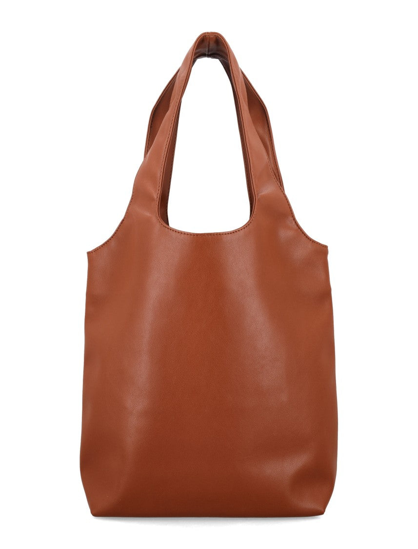 A.P.C. Ninon Black Small Faux Leather Tote