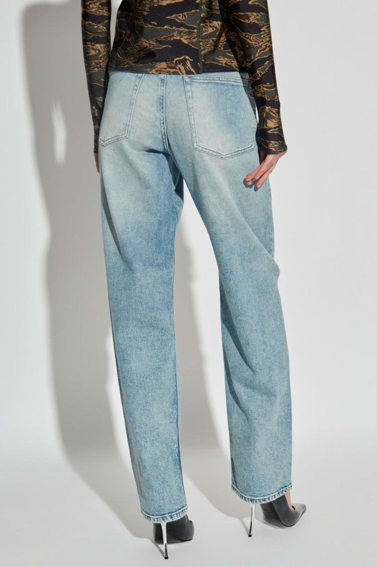 Diesel Straight-Leg Denim Pants With Distressed Detailing