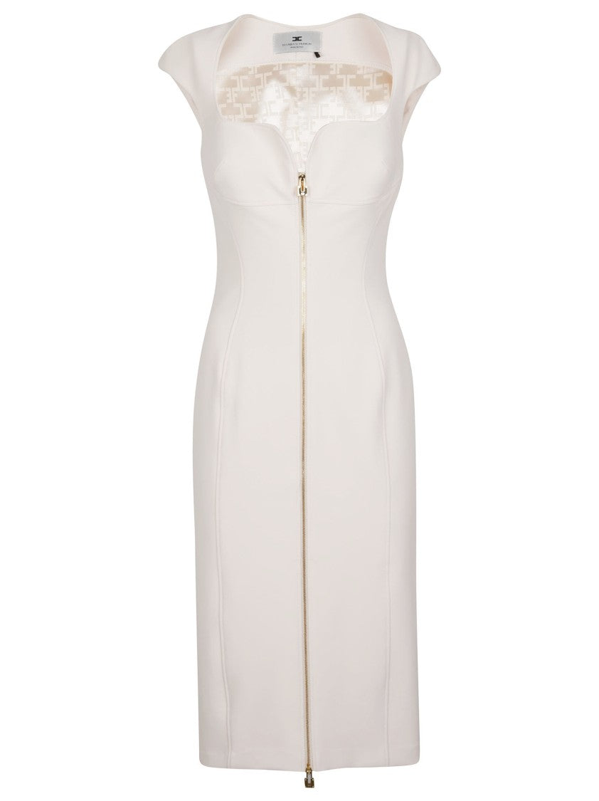 Elisabetta Franchi Knee Length Full Zip Sleeveless Day Dress