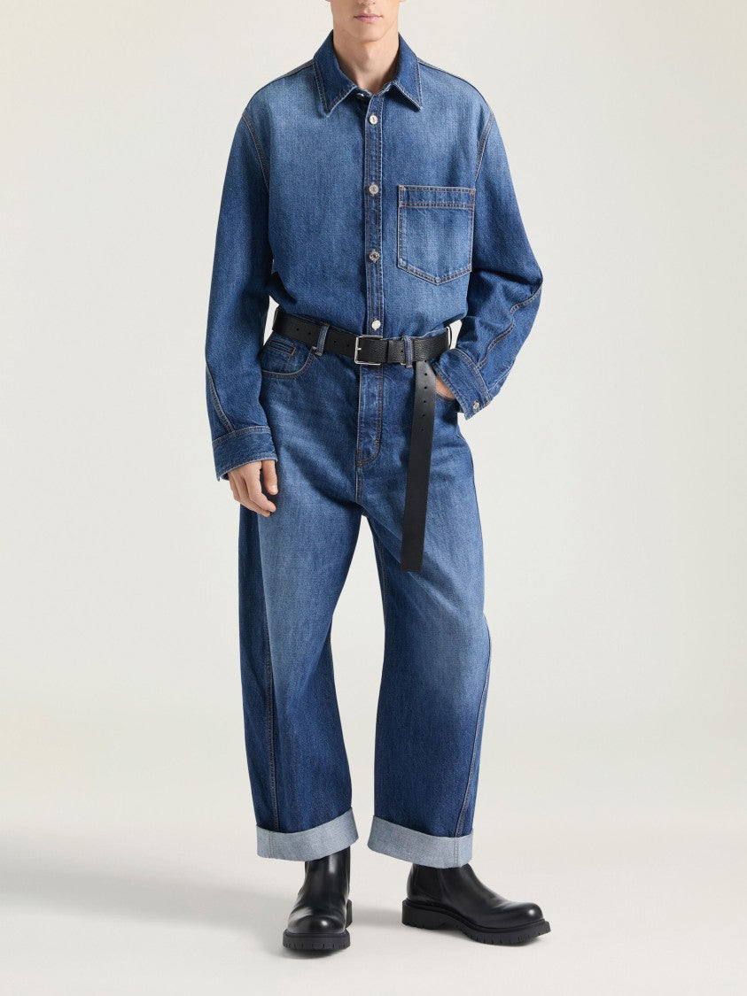 Givenchy Medium Blue Denim Pointed Collar Overshirt