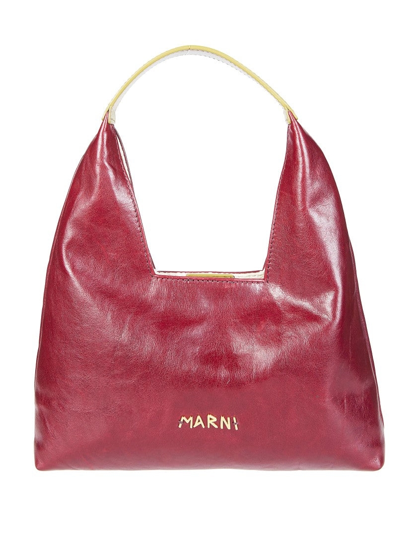 Marni Deep Burgundy Glossy Mini Bag