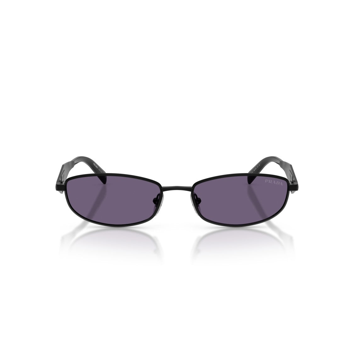Prada 0Pr D51s Black Rectangular Metal Frame Sunglasses