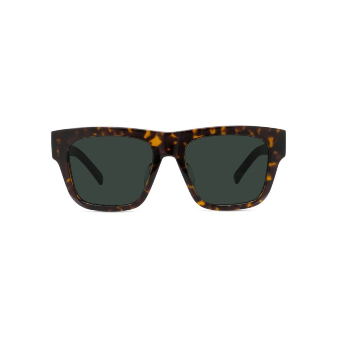Givenchy Gv40002u Rectangular Tortoiseshell Sunglasses With Sleek Arms