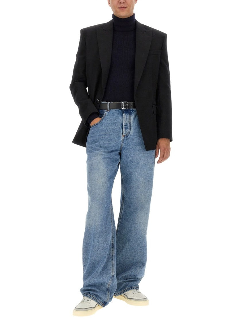 Balmain Ribbed High Neck Turtleneck Sweater