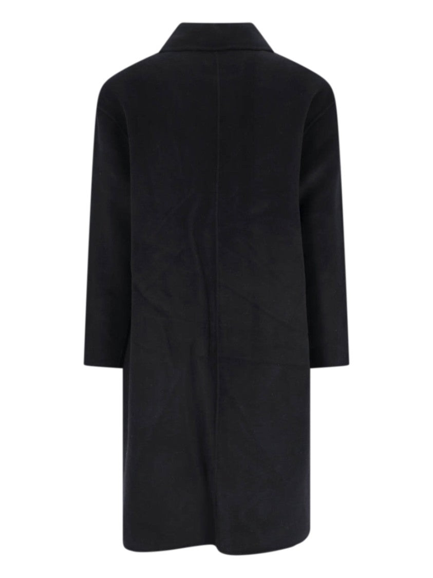 Berner Kuhl Single-Breasted Wool Coat – Black