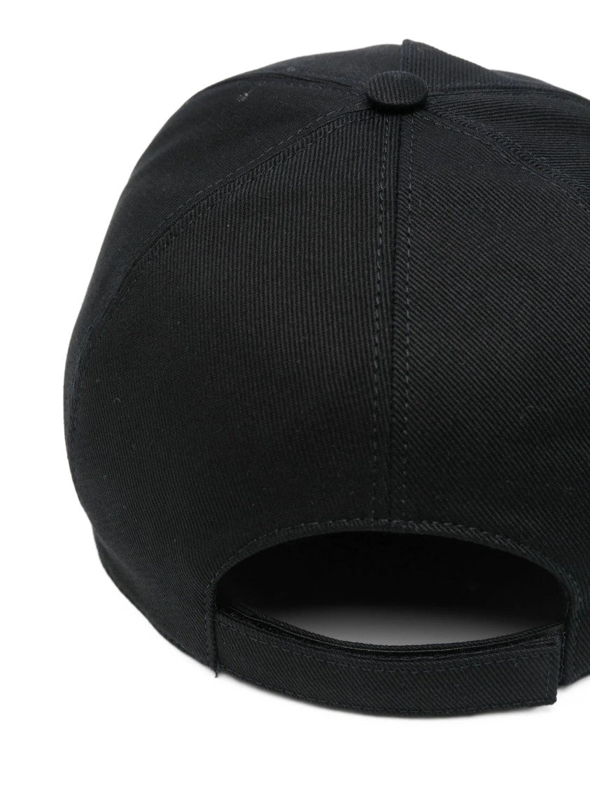 Fendi Baseball Structured Black Adjustable Patch Cap