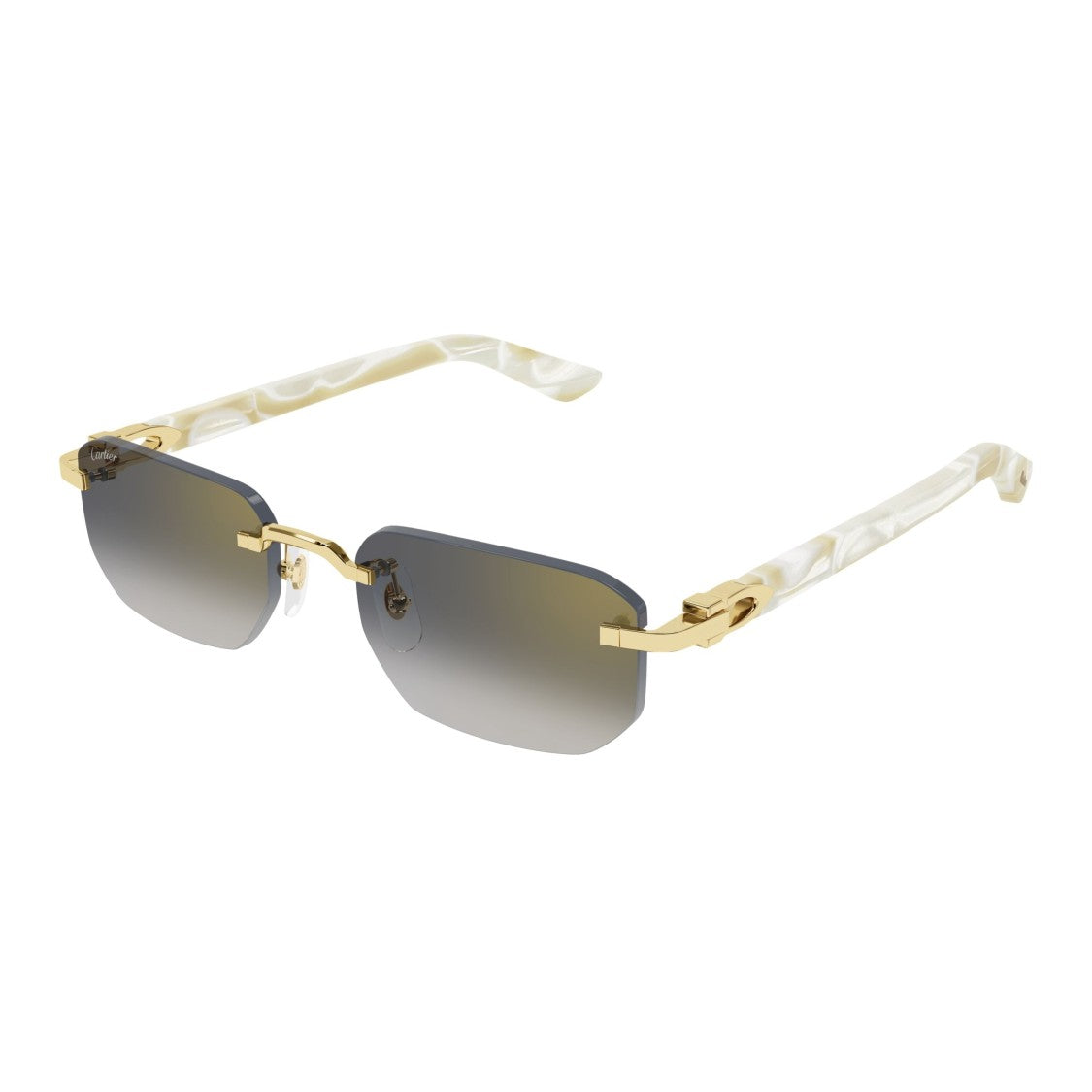 Cartier Rimless Sunglasses With Gradient Lenses And Link Detail