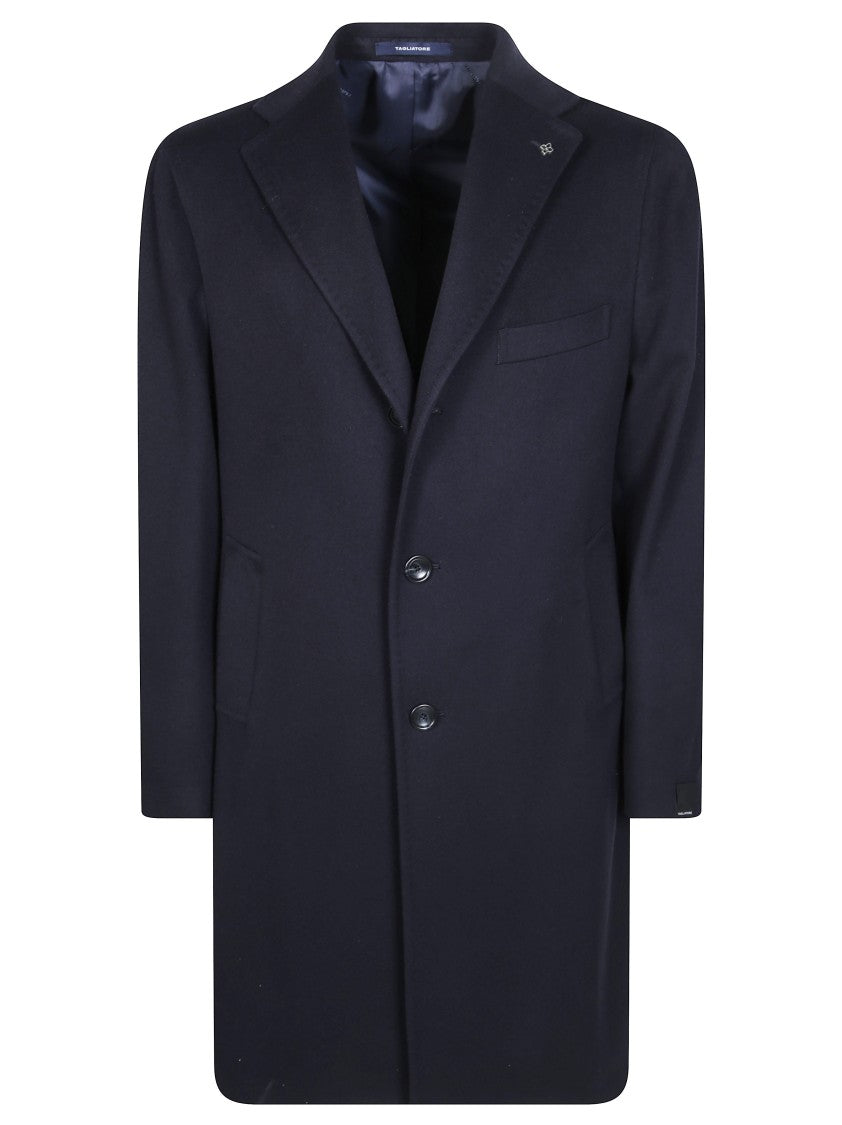 Tagliatore Virgin Wool Cashmere Mid-Length Coat