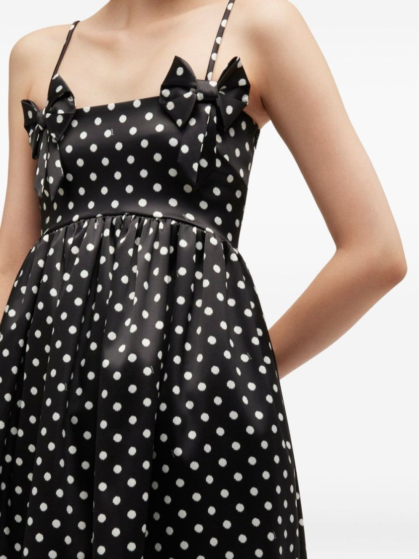 Ganni Mini Dress With Playful Polka Dot Pattern