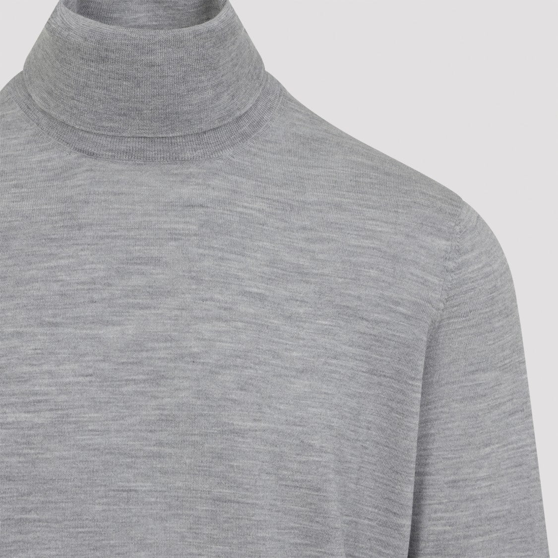 Brunello Cucinelli Medium Grey Virgin Wool Cashmere Turtleneck