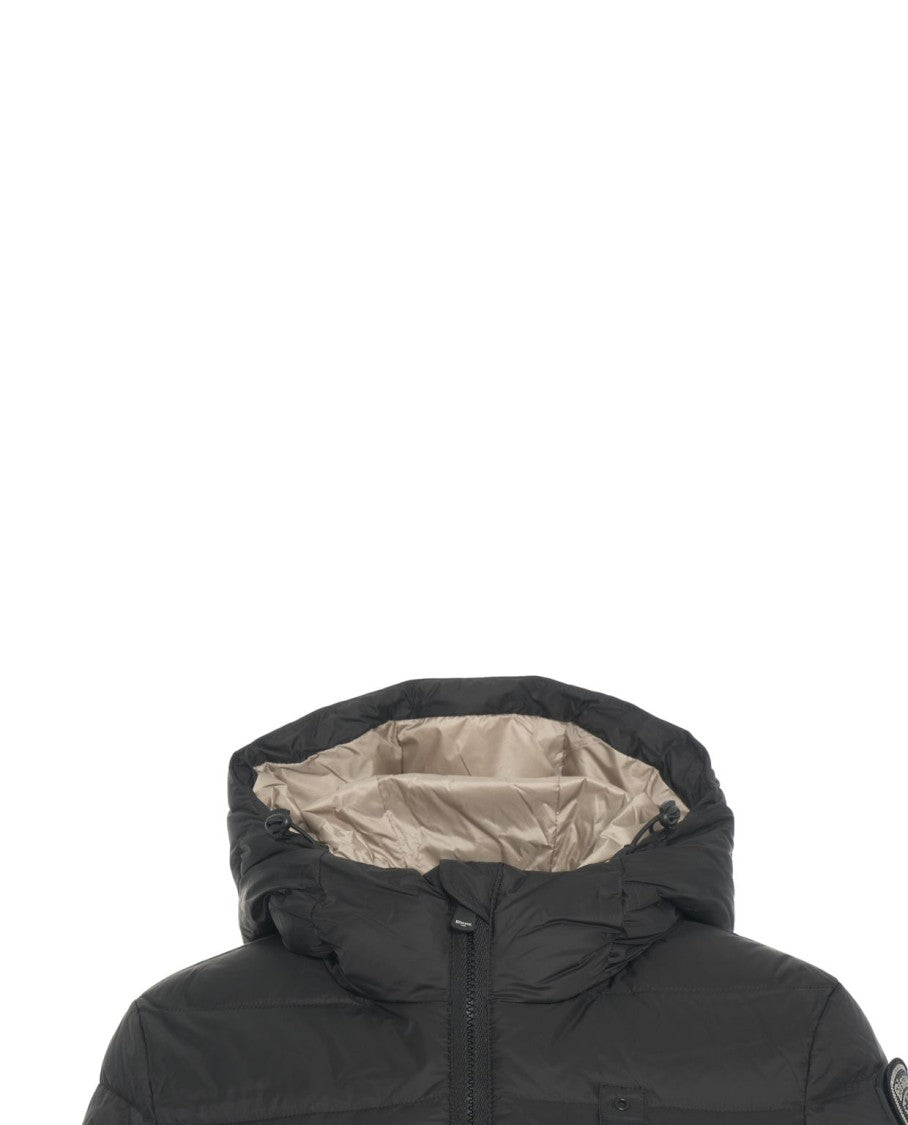 Blauer Quilted Down Coat With Integrated Hood And Two-Way Zipper