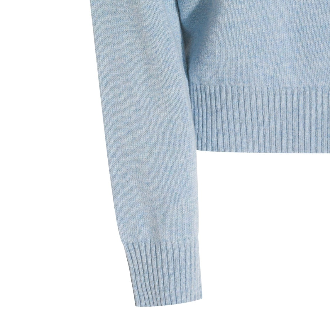 Ganni Light Blue Wool Knitwear With Playful Mermaid Print