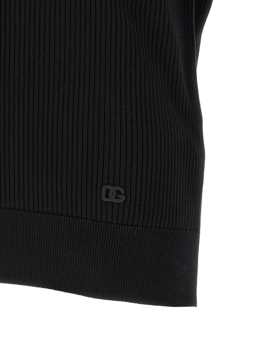 Dolce & Gabbana Micro-Ribbed Polo Shirt