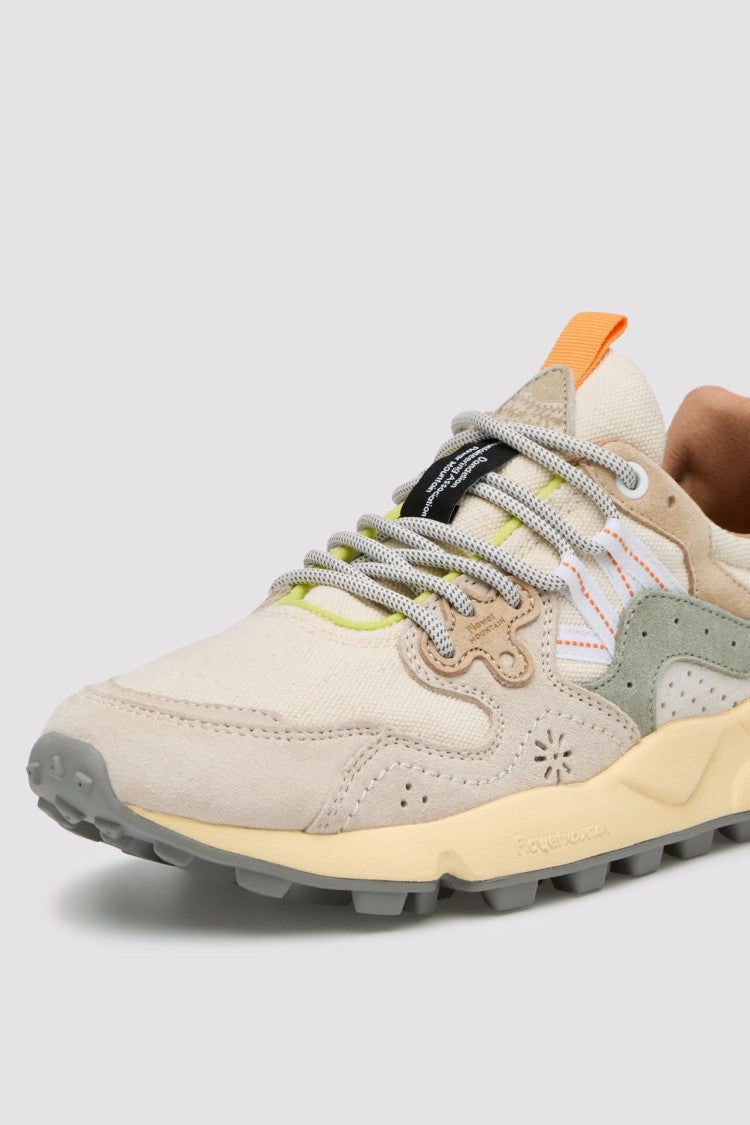 Flower Mountain Layered Design Sneakers With Textured Sole