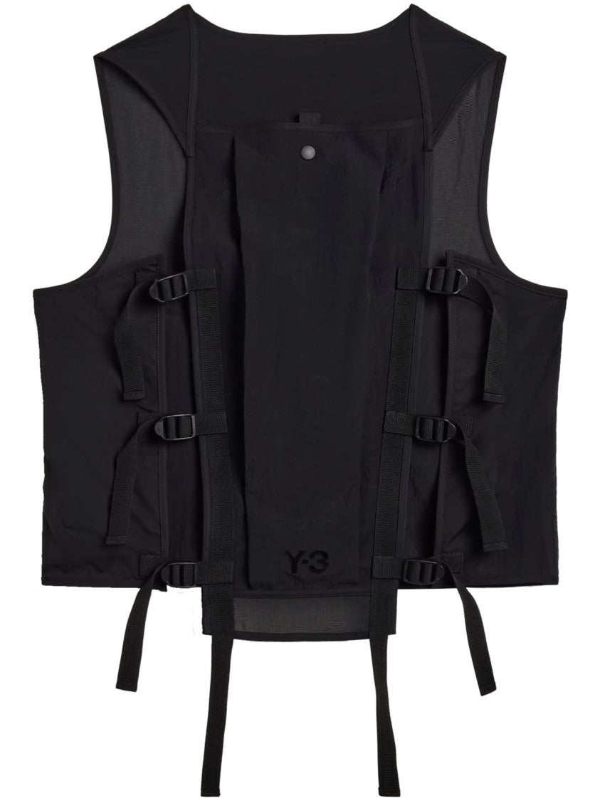 Y-3 Sleeveless Boxy Vest With Utilitarian Design