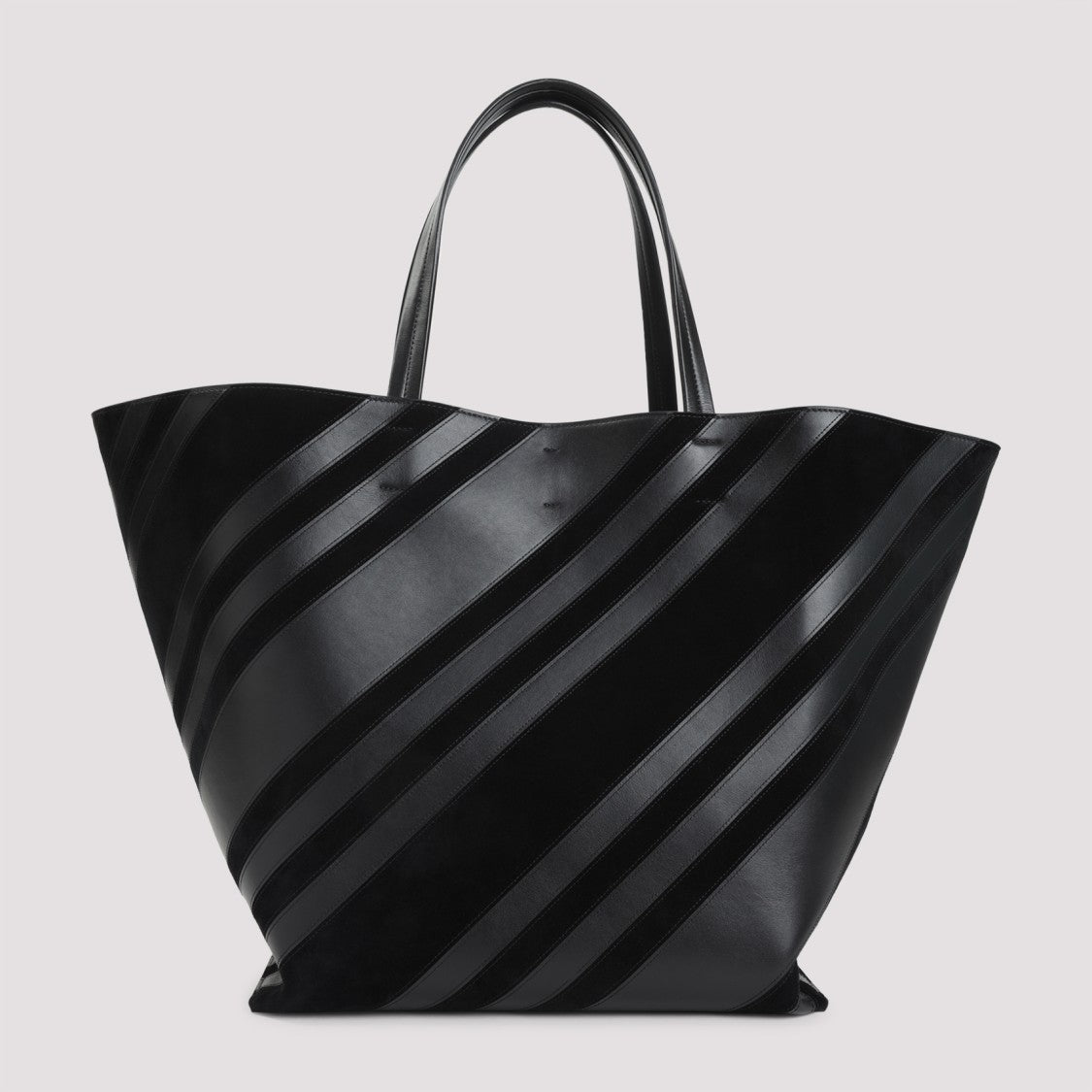 Phoebe Philo Trapezoidal Black Calf Leather Shoulder Bag