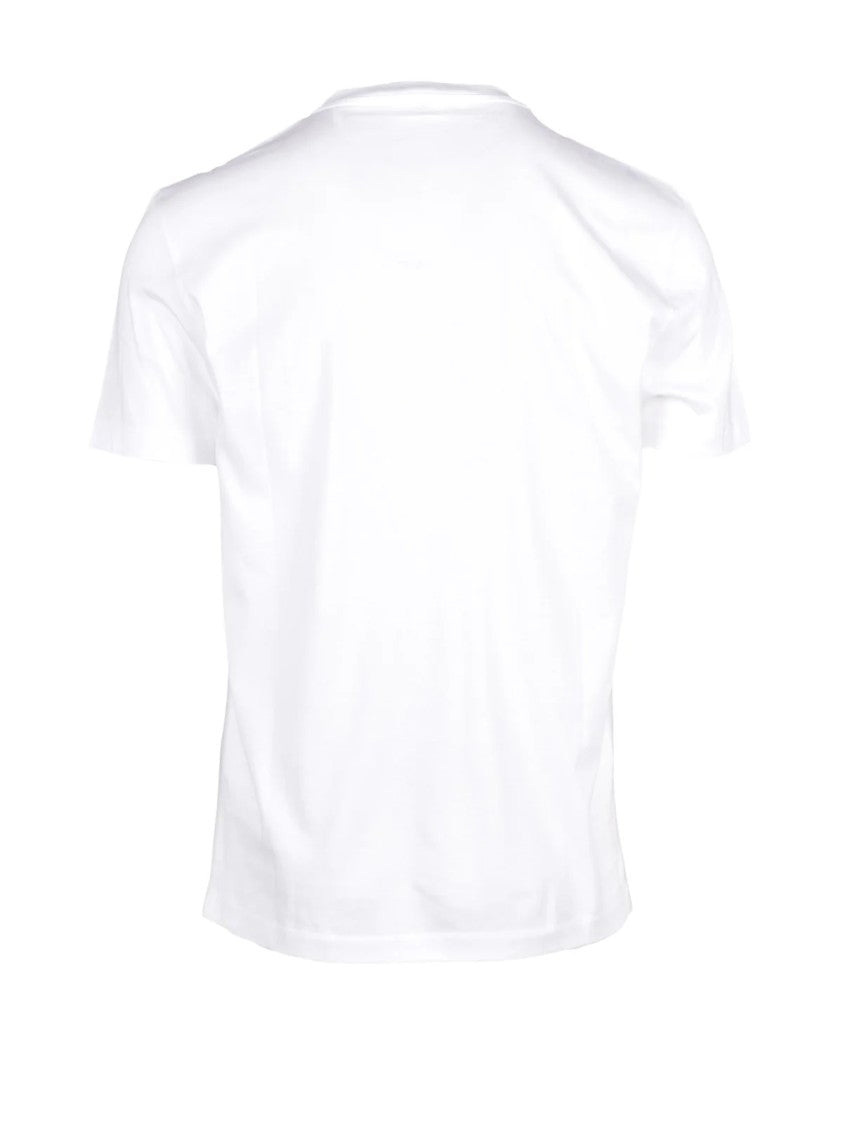 Versace Collection White Graphic Print Cotton T-Shirt