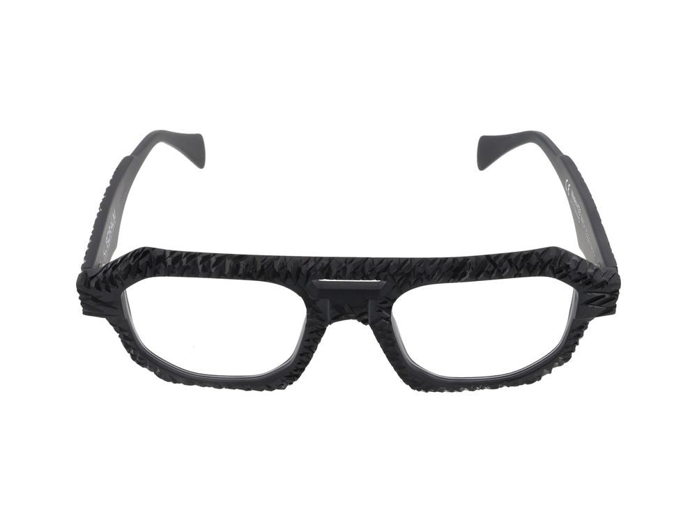 Kuboraum Textured Black Square Frame Optical Glasses
