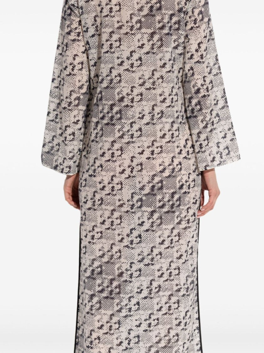 Tory Burch Mare Avorio Maxi Dress With Front Zipper