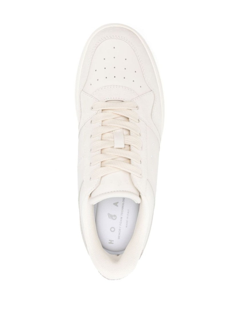 Hogan Elevated Platform Sneakers With Glossy Finish