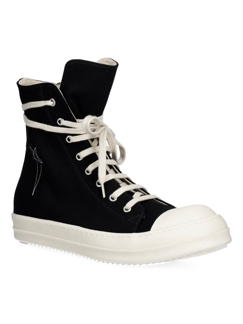 Drkshdw By Rick Owens High-Top Sneakers With Stitched Star Design