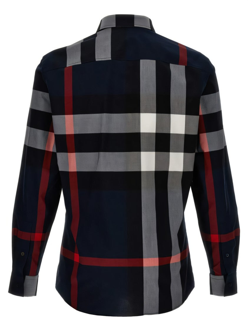 Burberry Modern Plaid Long-Sleeve Shirt With Classic Collar